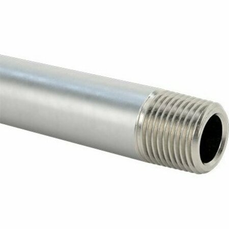 BSC PREFERRED Thick-Wall 316/316L Stainless Steel Pipe Threaded on Both Ends 3/8 Pipe Size 14 Long 68045K631